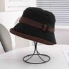 Hat Female Spring and Autumn New Color Matching High Quality Bucket Hat Traveling Shopping Fashion Show Face Small Sunshade Basin Hat