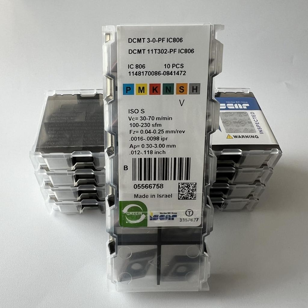 ISCAR / DCMT11T302-PF IC806 / Industrielle wendeschneidplatten aus Hartmetall 10 Stück