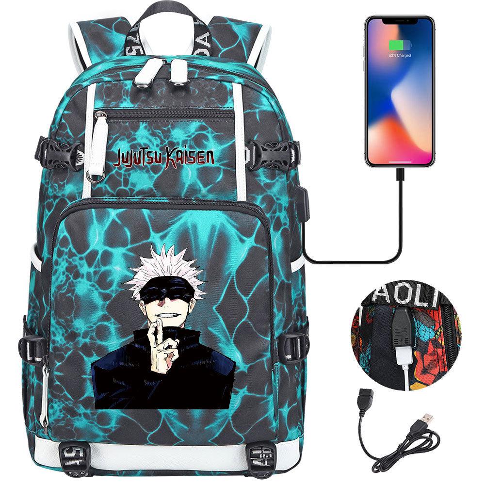 Mochila con Auriculares USB Estampados de Jujutsu Kaisen