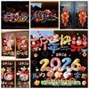 Glass Stickers New Year Window Stickers New Year Static Window Stickers  Festive Decor