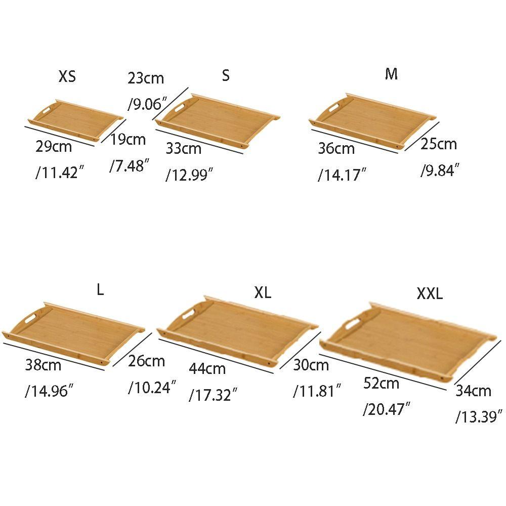 Rectangular Tea Bamboo Tray Double-handled Storage Tray Simple Fast Food Tray  Dinner Plate