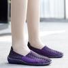 Summer Moccasin Beach Shoes Women Black Casual Weave Slip on Braided Blue Flats Sneakers Plus Size