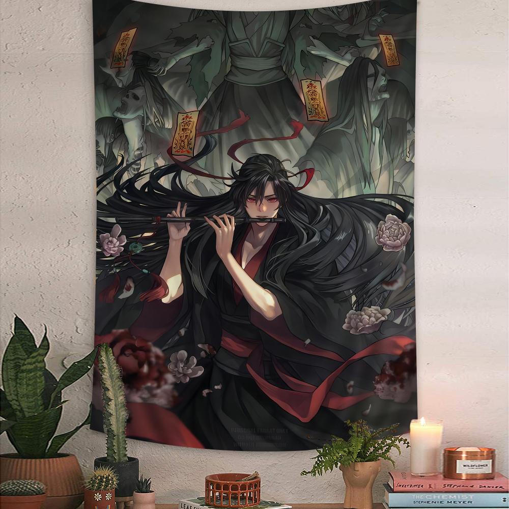 Heaven Officials Blessing Xie Lian Hua Cheng Colorful Tapestry Wall Hanging Bohemian Wall Tapestries Mandala Wall Art Decor