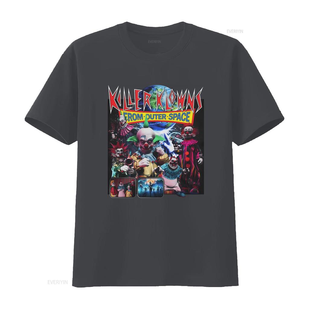 Killer Klowns from Outer Space Horror Movie T Shirt for Casual Vintage Washed Streetwear Comfortable Top For Everyday Wear