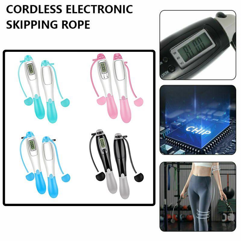 Wireless Cordless Digital Skipping Jump Rope Fitness With Calorie Aus Counter
