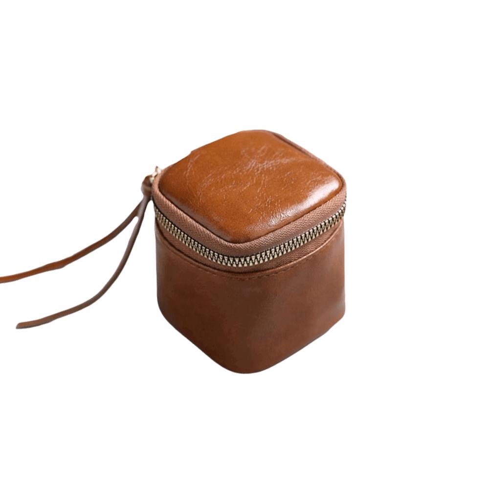 Multifunctional Zipper Wallet Lipstick Storage Cosmetic Bag Mini Storage Bag  Women коричневый