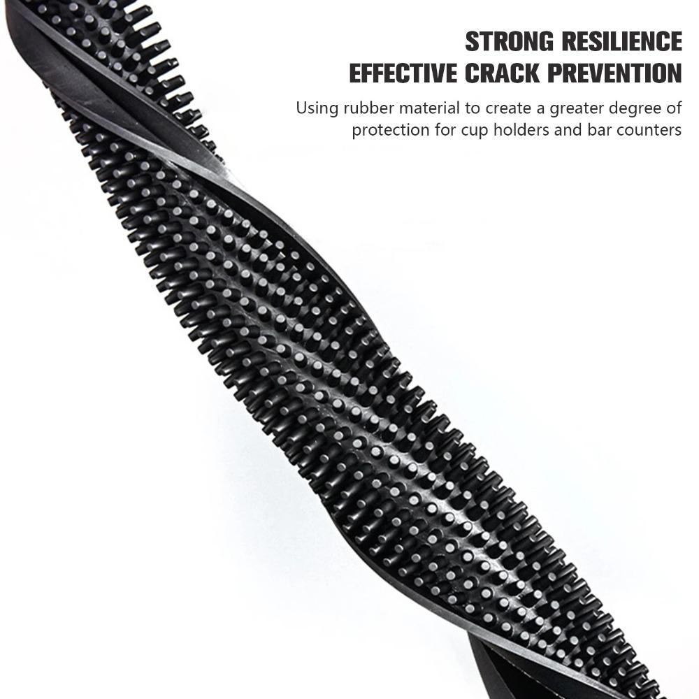 Soft Glue PVC Drain Mat Waterproof Silicone Dining Mat Tableware Cup Coasters  Cocktail Bartender