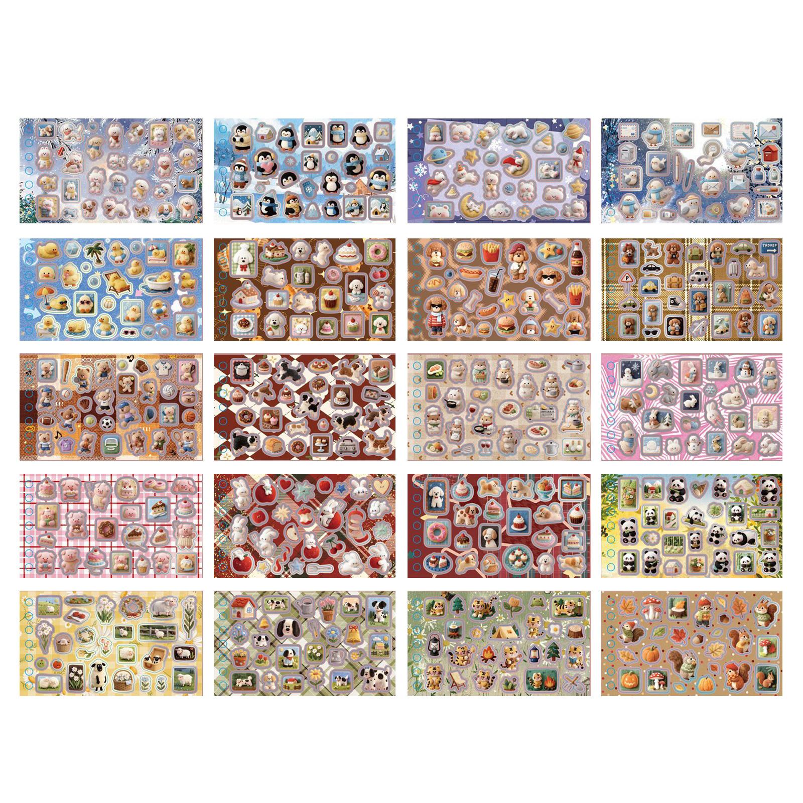 

PET Sticker Book Creative Fluffy Star Messengers for Pet Journal Decoration Self-Adhesive for Crafting Scrapbook and DIY Project