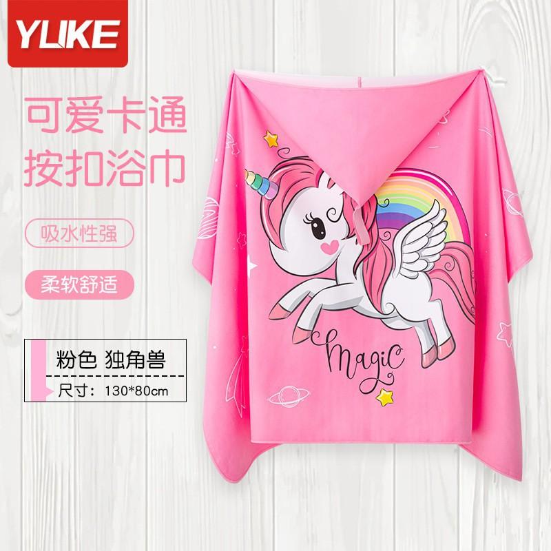 

Children s Bath Towel Cloaks Microfiber Men s Women s Swimsuits Hooded Cape Bathrobes Cartoon Print Wearable Wholesale 80x130cm