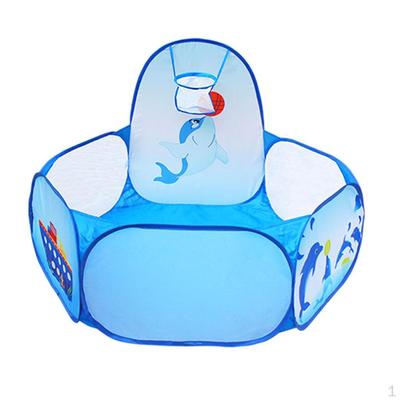 Piscina con pozo, carpa para niños pequeños, casa de juegos, corralito con aro de baloncesto, gateo, caminata, salto y juego de desarrollo