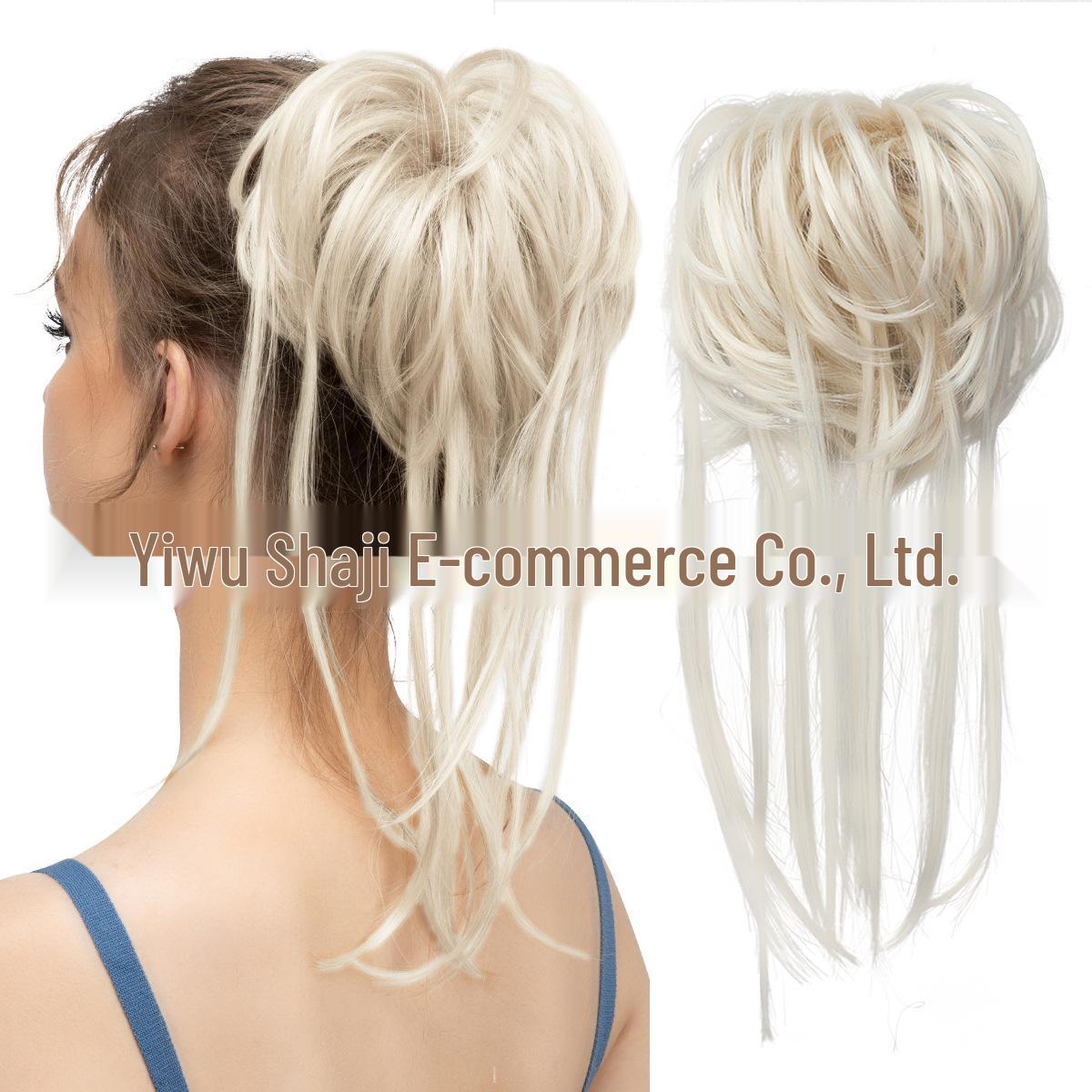 

Європейсько-американський пишний пучок-зачіска з гумкою для волосся для жінок