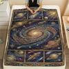 1Pc Space Print Flannel Blanket, High quality Comfortable for All Seasons, Home Decor, Warmth and Comfort, Perfect for Christmas Gifts W158