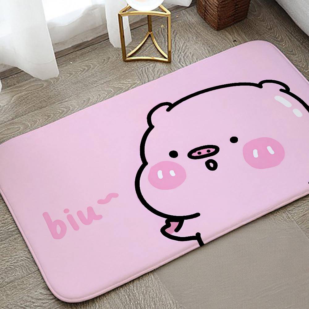 Cartoon Pink Cute Rabbit Bear Dog Floor Mats Home Laundry Rug Carpet For Living Room Decor Lounge Area Antislip Foot Mat Doormat