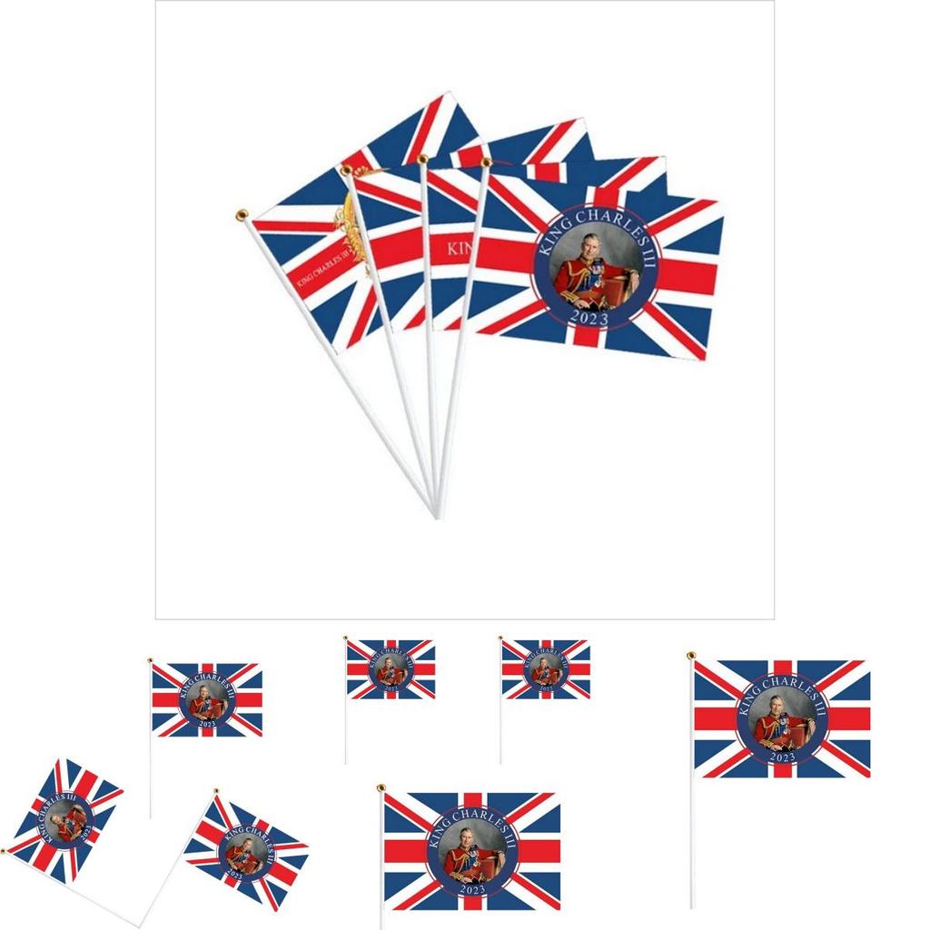 King Charles Iii Handheld Polyester Flag Vibrant Colors And Exquisite Craftsmanship