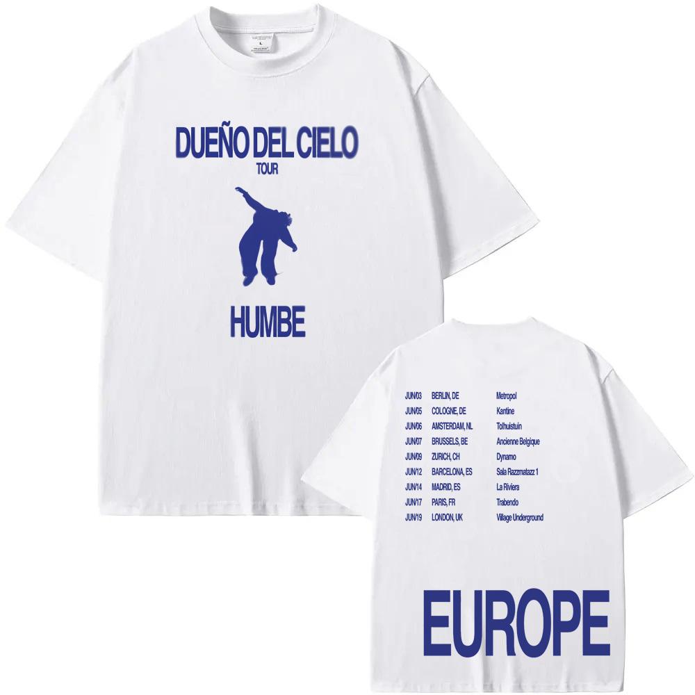 DUENO DEL CIELO Tour Tee 2026 New Humbe 100%Cotton Vintage Casual Tee-shirt Unisex Round Neck High Quality Comfortable Tops