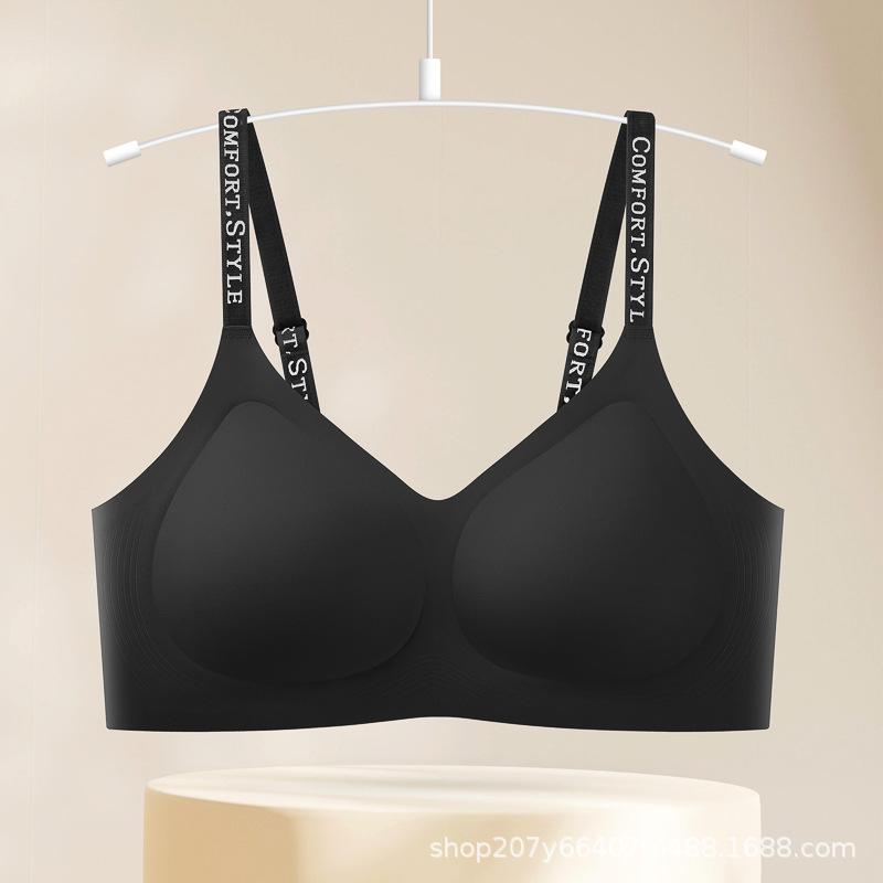 Soft Support Underwear Women Gather To Show Big and Seamless Summer Thin Breathable Collection Sub-breast Breathable Fixed Cup Bra