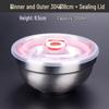 Large Double-Layer Insulated Stainless Steel Bowl with Lid - Anti-Scald, Anti-Drop, for Children and Adults, Ideal for Rice and Soup.