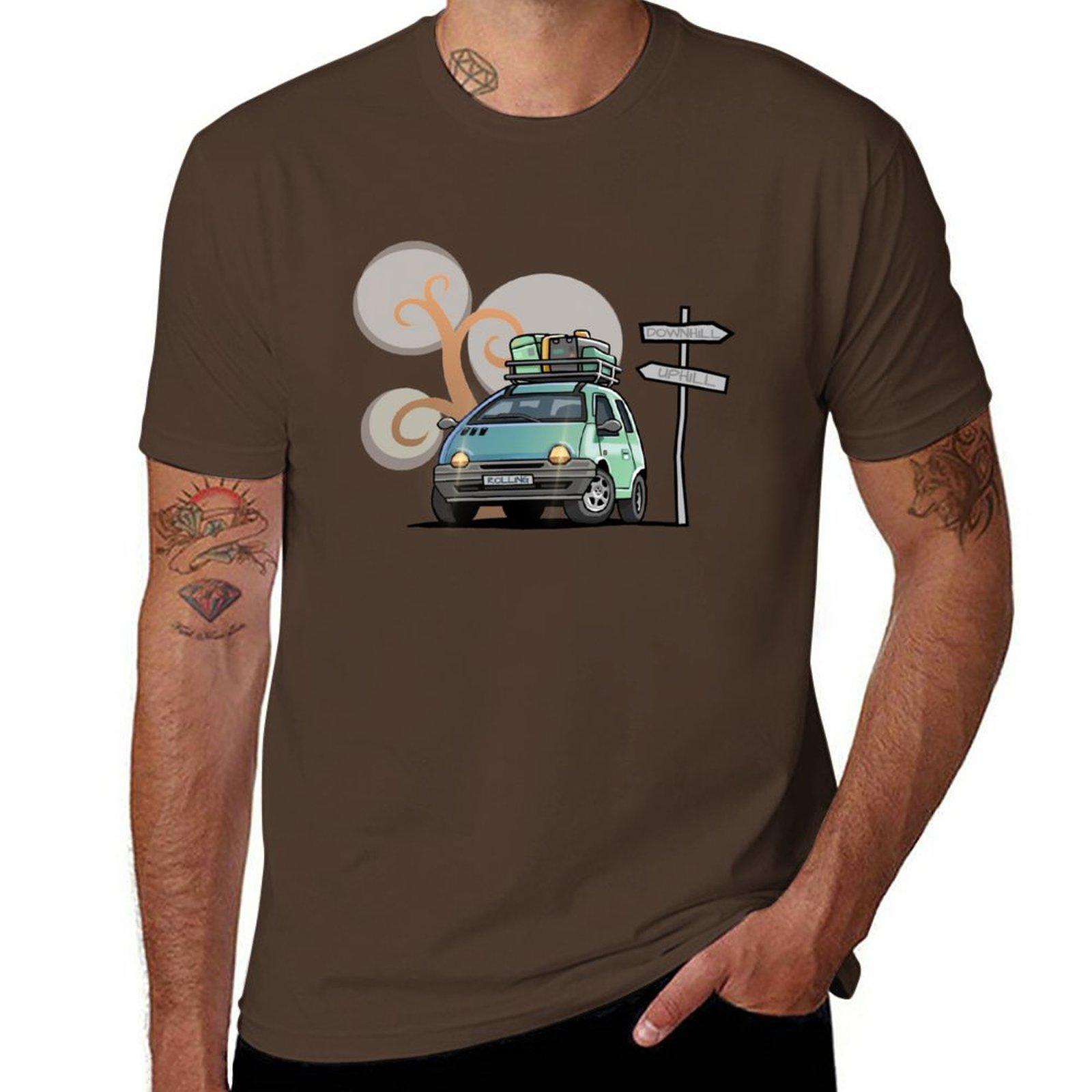 GUOYAN TOP Nieuw ROLLING TWINGO T-shirt voor jongens, witte t-shirts, sneldrogend shirt, heren Champion t-shirts XL