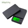 Mini Pocket Digital Scale LCD Gram Food  Jewelry Ounces Grains 500g 0.01g 1000g 0.1g Scale  Black