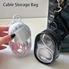 Portable Mini Transparent Zipper Storage Bag, Multi-functional Jewelry Organizer Pouch, Suitable for Earphones, Power Banks