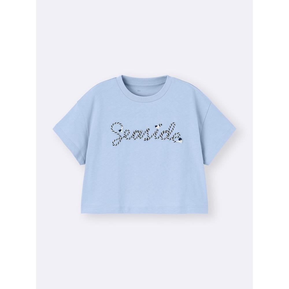 Gu By Uniqlo Girls Graphic T  Rope Embroidery 