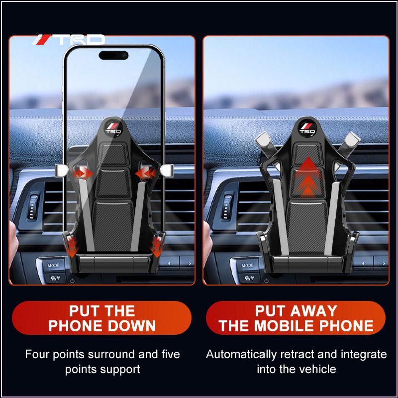 Car Air Vent Phone Mount Universal Shockproof GPS Clip Smartphone Stand for Toyota Trd Corolla Prius Yaris Hilux CHR Camry Auris Camry Prius Prado