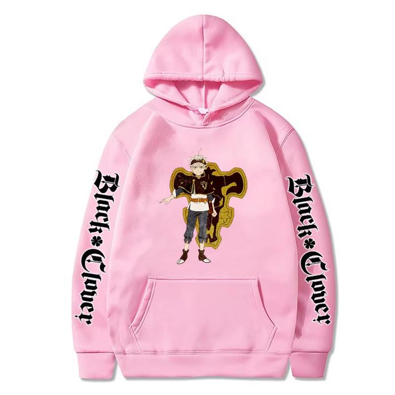 Harajuku Anime Black Clover Yuno Bedruckter Kapuzenpullover Herren Damen Hochwertige Kapuzenpullover Übergröße Sweatshirt Unisex Angesagte Streetwear