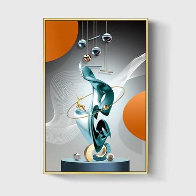 Abstract Golden Deer Luxury Foil Lines Posters Prints Canvas Painting Leaf Modern Wall Art for Living Room Home Decor Cuadros
