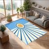 Tappeto in Flanella Stampato Squadra Nazionale di Calcio Argentina Antiscivolo Morbido Poliestere Tappeto per Pavimento Tappetino Decorativo per Interni per Camera da Letto Soggiorno Divano