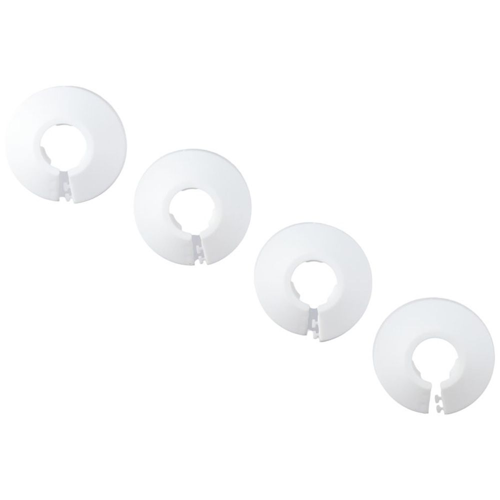 4Pcs Easy Installation Water Pipe Angle Valve Collars Pipeline Decoration Cover Plastic Drainage Pipe Cover Decoration Ring