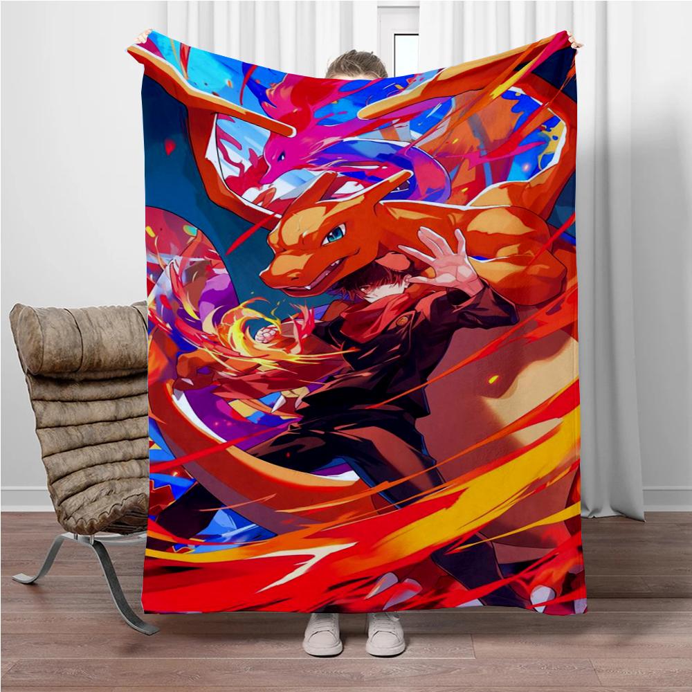 31 Style Pokemon Cartoon Cute Pikachu 3D Soft Flannel Blanket for Bed Bedroom Sofa Picnic,Throw Blankets for Kids Outdoors Gift