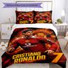 Cristiano Ronaldo Bettwäsche-Set Atmungsaktiver Bettbezug mit Kissenbezügen Heimdekoration Geburtstagsgeschenk