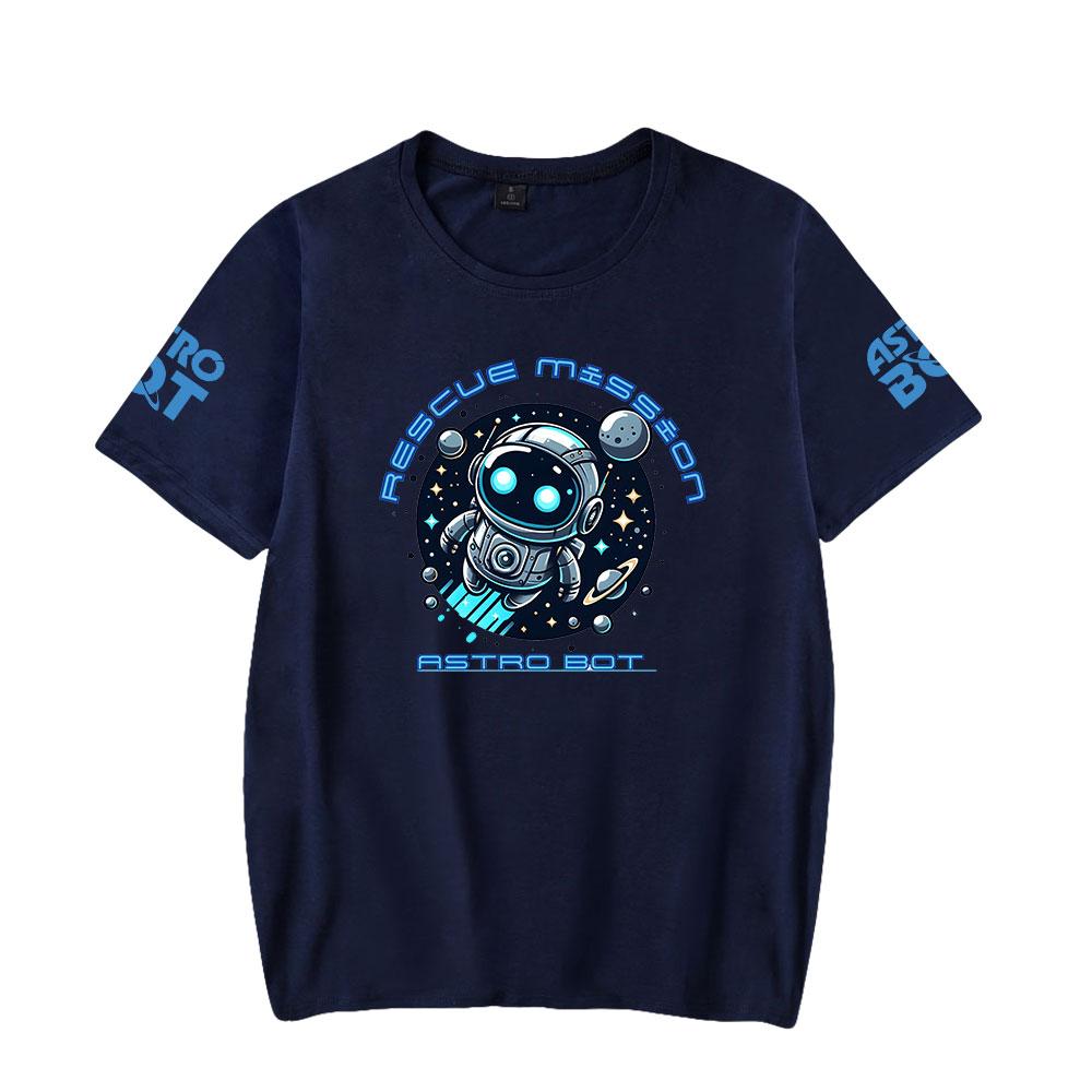 Astro Bot Anime Women Men's T-shirts Cartoon Printed O-Neck Oversized Short Sleeves Fashion Mens Clothing Streetwear
