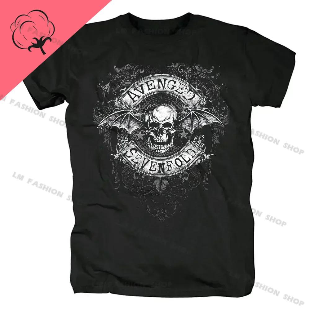 Avenged Sevenfold Metal Rock Grafický Potisk Krátký Rukáv 100% Bavlna Trička Hip Hop Módní Košile Nadměrné Tričko pro Muže Topy