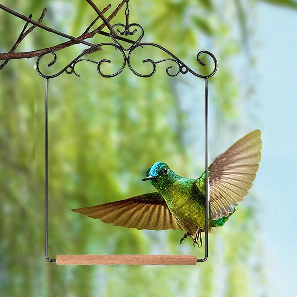 Hummingbird Swings Outdoor Hangable Macaw Perch Bird Cage Swing Toy Playground Stand For Cockatiel Cockatoo Lovebird Parakeet