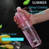 With Straw Water Bottle Drinkware Spray Water Bottle Creative Drink Spray Cup  Cycling