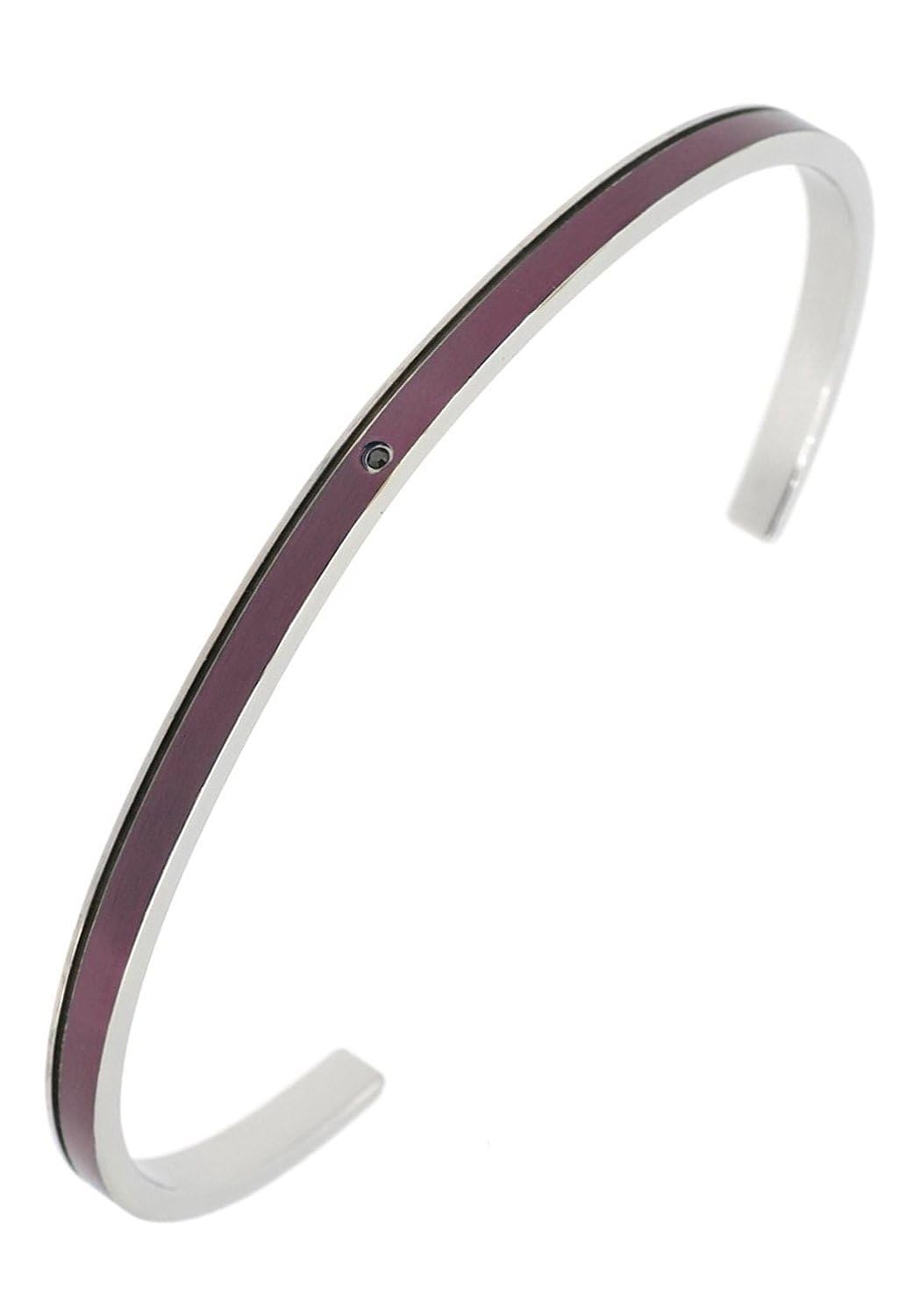 

[Shinjuku Gin no Kura] Zanipolo Terzini Smart Line Surgical Stainless Steel Bangle, Purple, Men s Bracelet