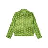 Stussy x CPFM Crossover Zip Work Jacket Alphabet Logo Full Print Denim Unisex Green 315284