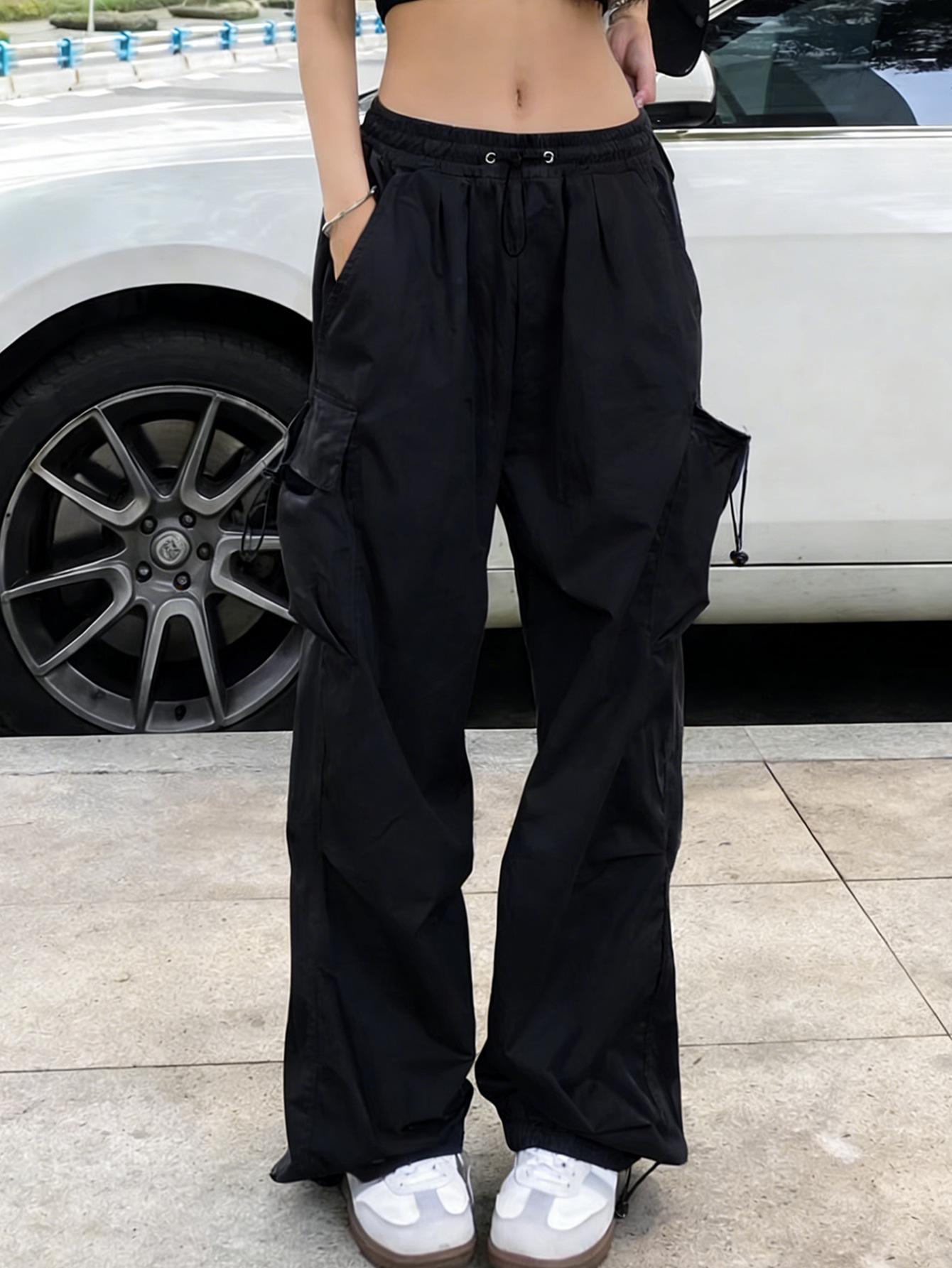 Women s Retro Wide-Leg Summer Workwear Trousers Large