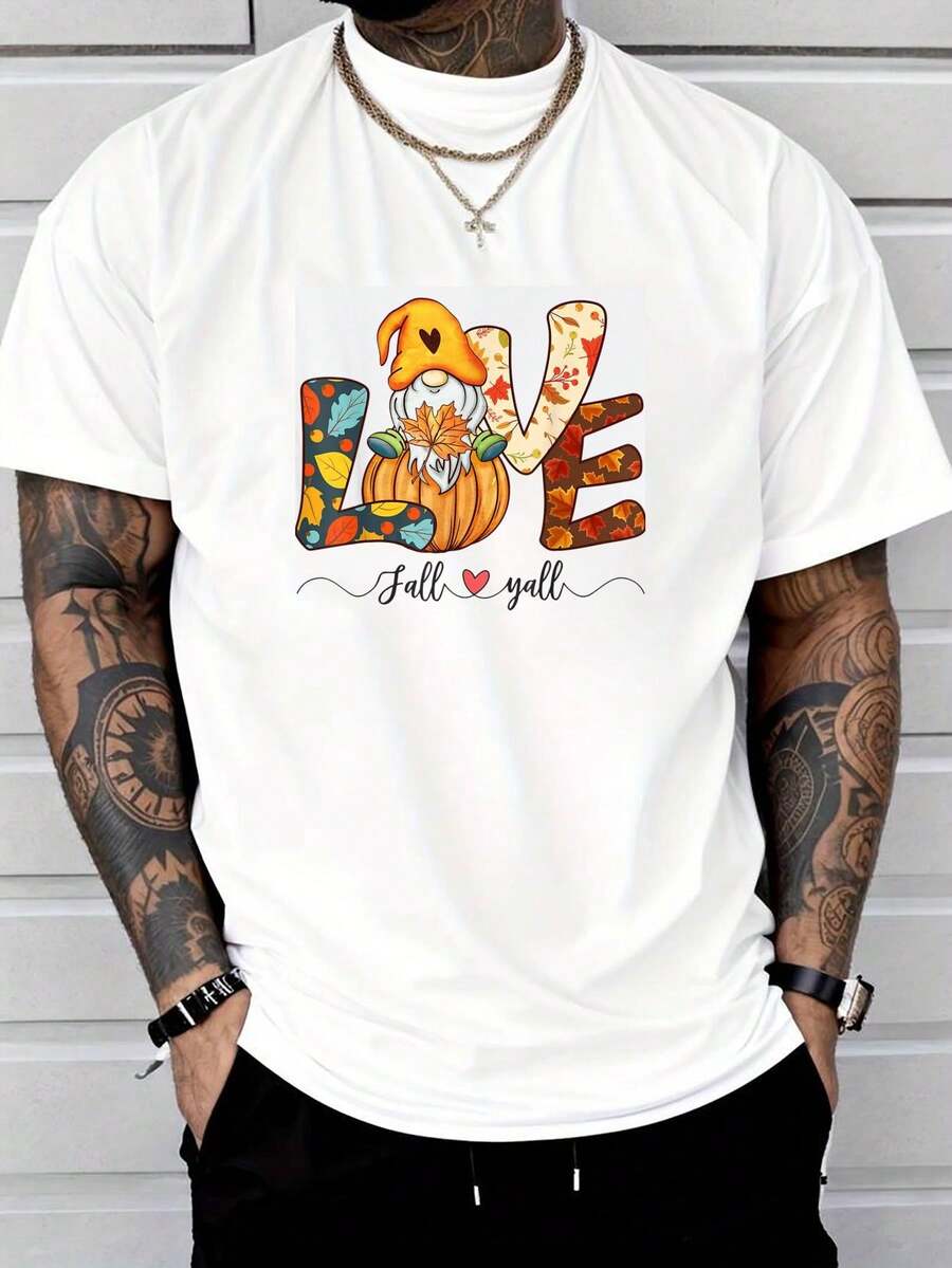 

Maple Leaf Fall Y all Tee T-Shirt Unisex s Summer Fashion Short-Sleeved T-Shirts S