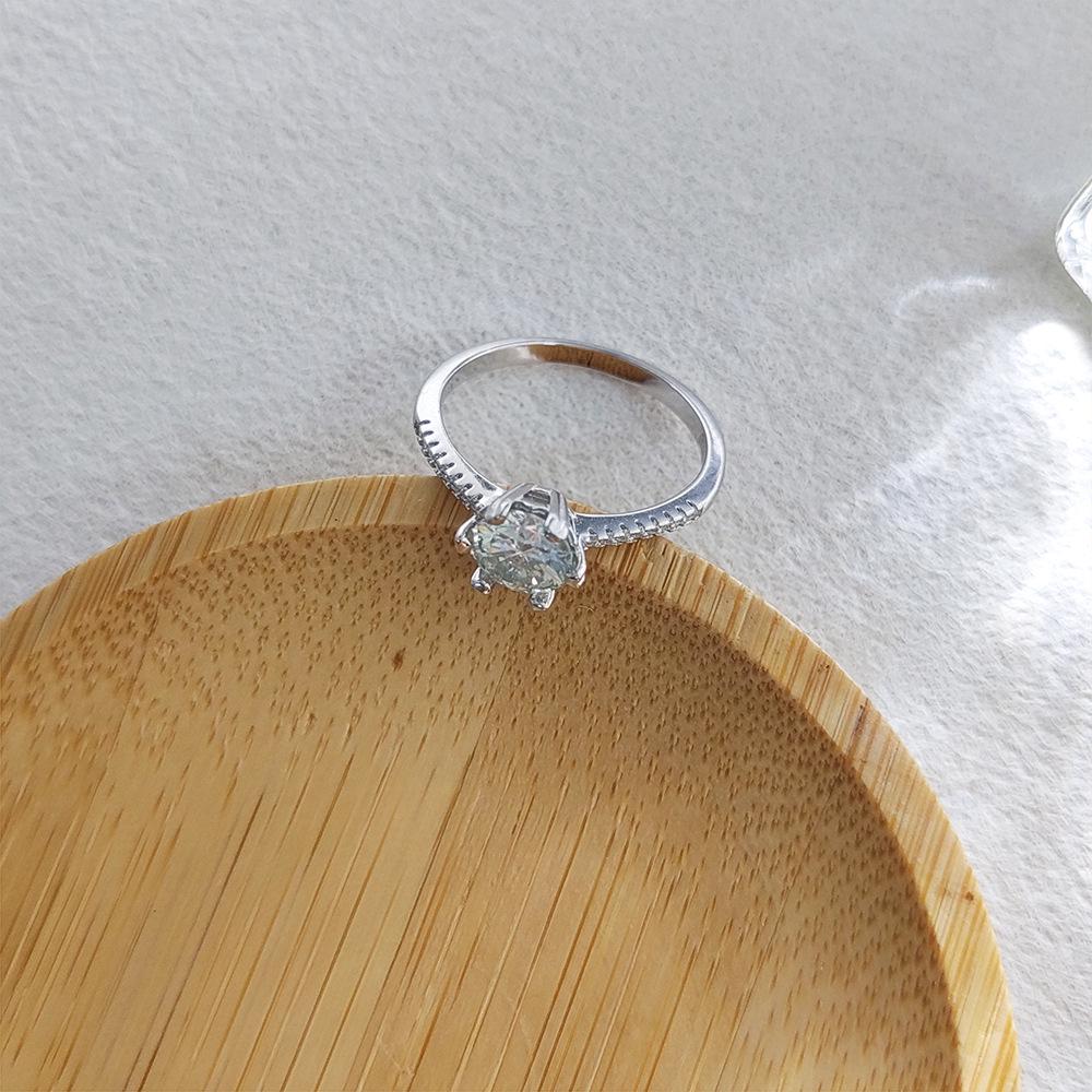 Women's Pure Silver D Color Moissanite Snowflake Ring, Over One Carat, Multiple Styles, Hot Selling Wedding Band