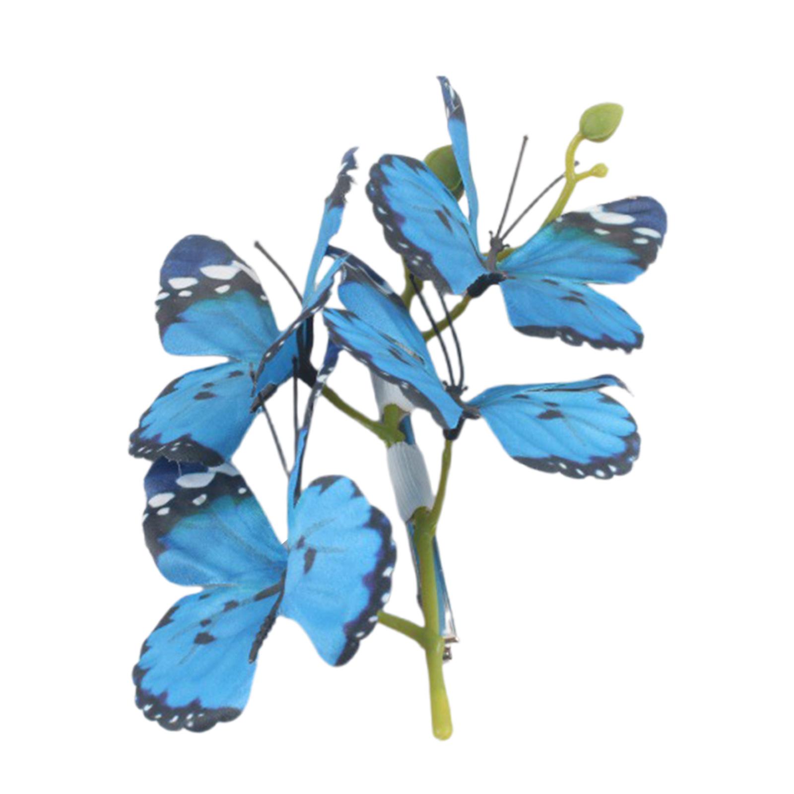 

Unique Hairpin Clip Butterfly Flower Hairpin Adornment Elegant Beach Clip Ornamentation синій