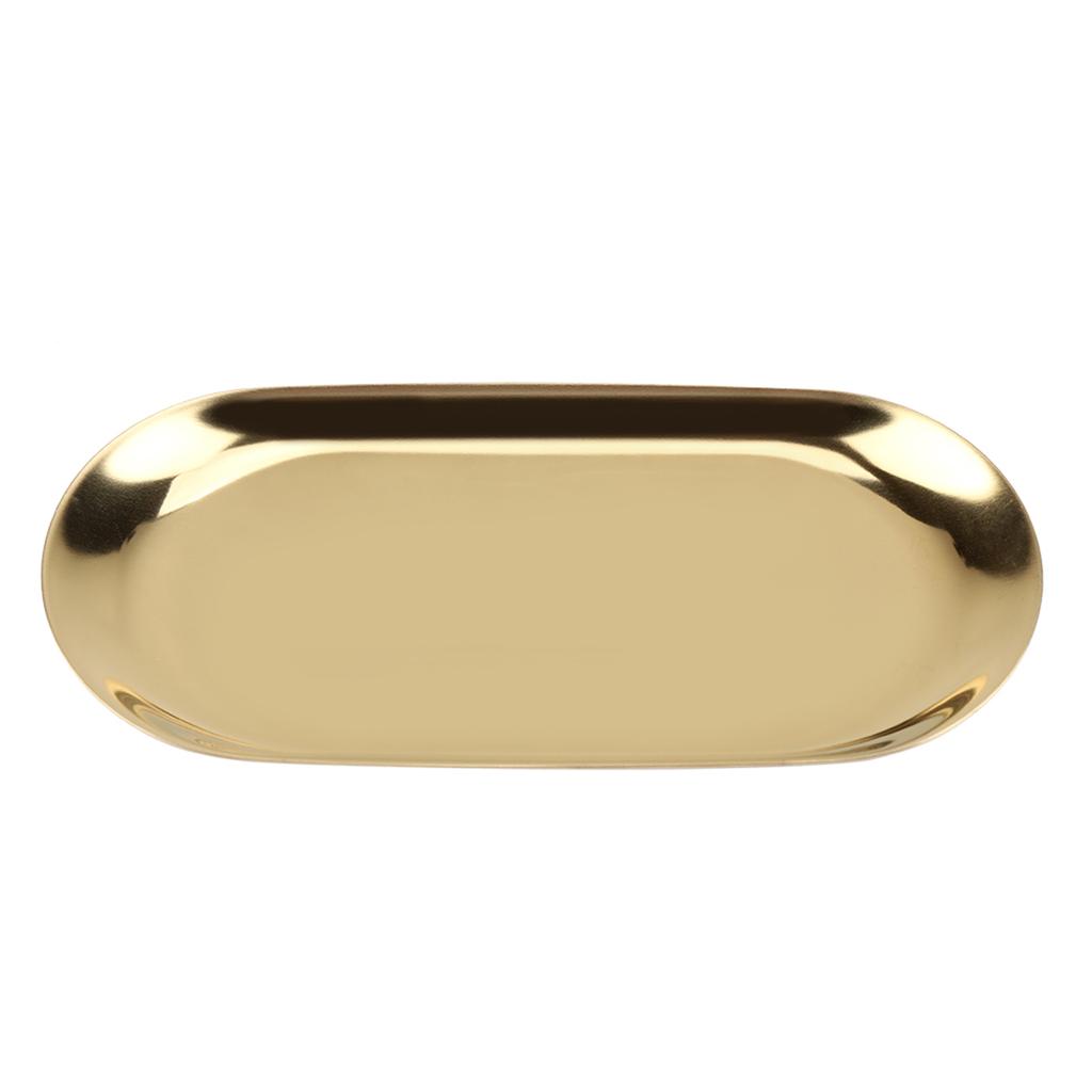 Nordic Stil Edelstahl Lagerung Tablett Kosmetik Schmuck Kuchen Platte für Büro Schreibtische