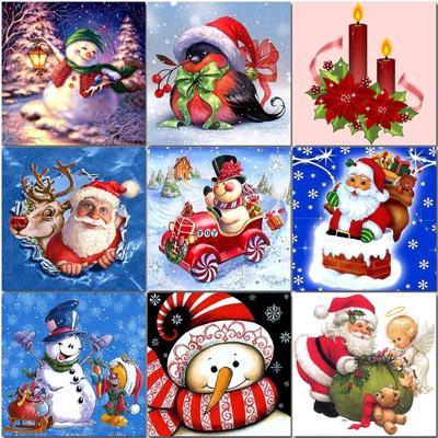 5D DIY Diamant Stickerei Kind voller runder Diamant Malerei Weihnachten Kreuzstich Winter Home Dekoration