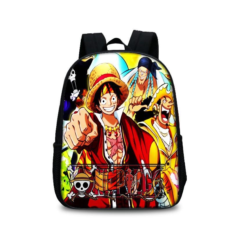 Anime One Piece Cartoon Design Boy Oxford Fabric Backpack  For Activities School