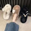 Autumn and winter Mao Mao slippers annual thick-soled heightening Mao shoes outer wear Mao drag plush cotton drag cotton non-slip shoes