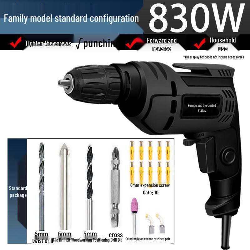 Industrial Grade High-Power Multifunctional Electric Drill with Forward/Reverse Speed Control & Screwdriver Function