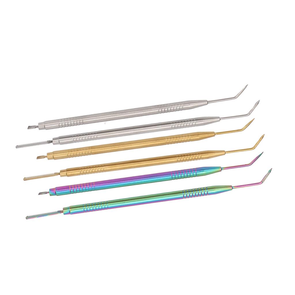 2pcs Eyelash Lift Separator Tools Double Headed Stainless Steel Lash Separation Rod with Comb