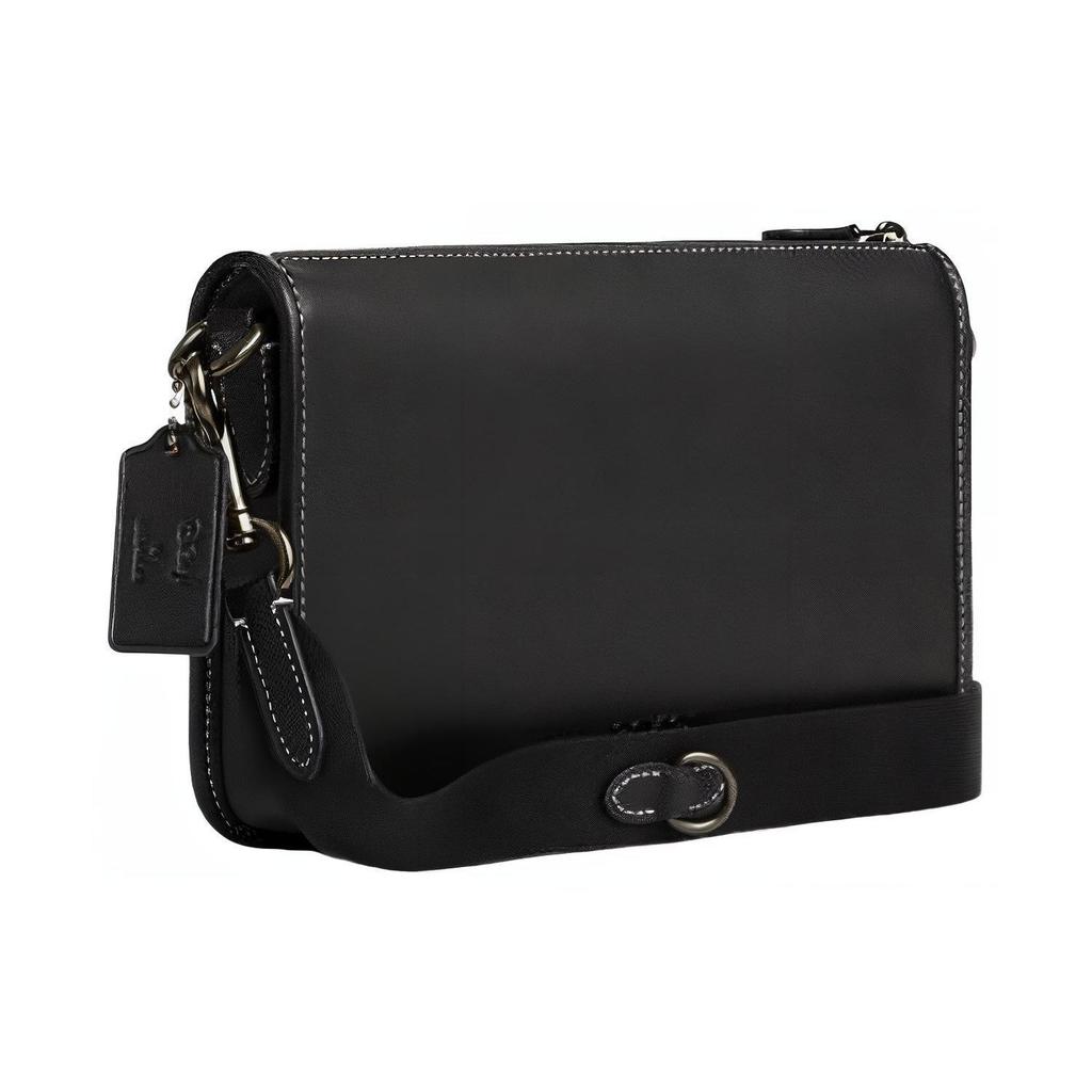 Coach X Disney Collaboration Mickey Print Buckle Closure Multifunctional Leather Shoulder Crossbody Bag Medium Men Bags Black CM030-QBTJE