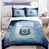 Set Biancheria da Letto Stampata Calcio Argentina 3 Pezzi Copriletto Traspirante Accogliente come Regalo per Inaugurazione Casa o Festa